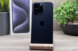 Hibátlan iPhone 15 Pro Max Blue Titanium 256GB 2 ÉV Garanciával 91%