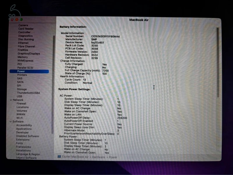 MacBook Air 13” (2015) - új 2027-ig garanciás 100%-os akku!