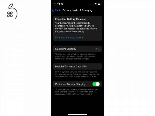 Nem sérült! Iphone 13 mini 128GB 74% sötétkék
