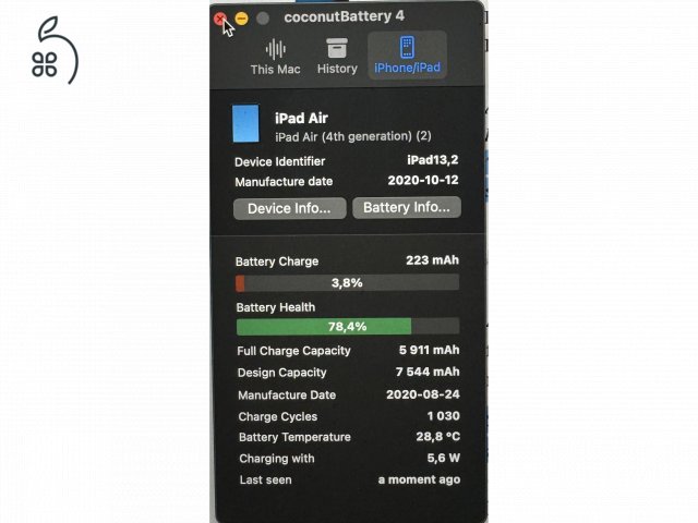 Apple iPad Air 4. generációs Wi-Fi + Cell 64 GB Sky Blue + Apple Pencil 2. generációs + ajándék fekete Spigen tok