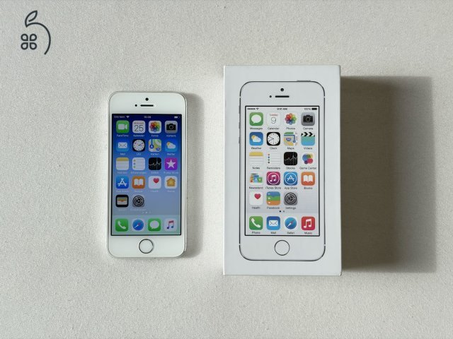 iPhone 5s 16GB ezüst, ÚJSZERŰ állapotban, eredeti kiegészítőkkel | KIVÁLÓ állapot!