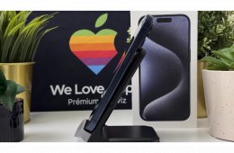  iPhone 15 Pro 512GB Kék, Független - 1ÉV Garancia, Számla