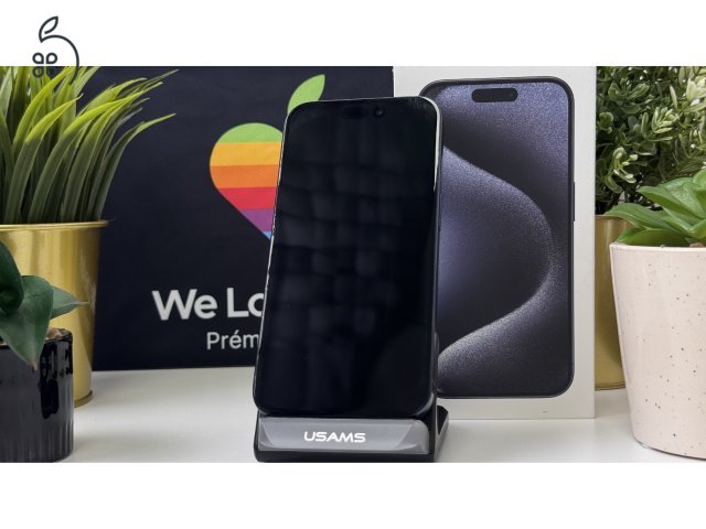  iPhone 15 Pro 512GB Kék, Független - 1ÉV Garancia, Számla