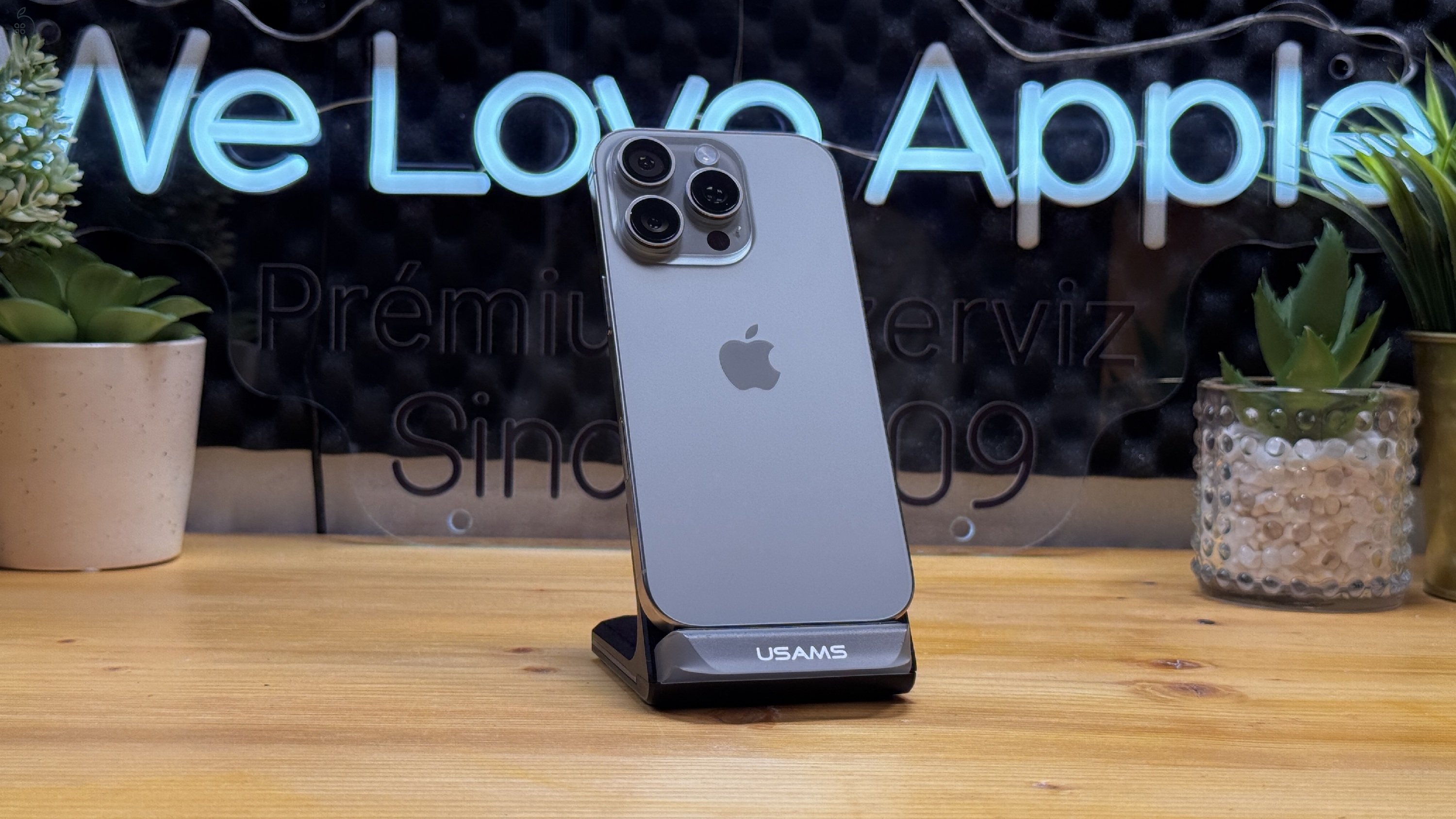  iPhone 16 Pro 256GB Natúr Titán, Független - 1ÉV Garancia, Számla 