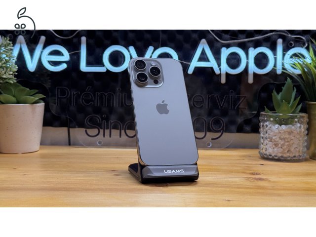  iPhone 16 Pro 256GB Natúr Titán, Független - 1ÉV Garancia, Számla 