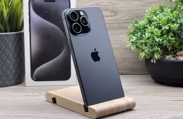 iPhone 15 Pro Max Black Titanium 256GB 2 ÉV Garanciával 91%