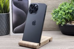 iPhone 15 Pro Max Black Titanium 256GB 2 ÉV Garanciával 91%