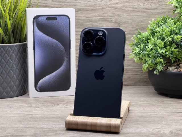 Hibátlan iPhone 15 Pro Blue Titanium 128GB 2 ÉV Garanciával 92%