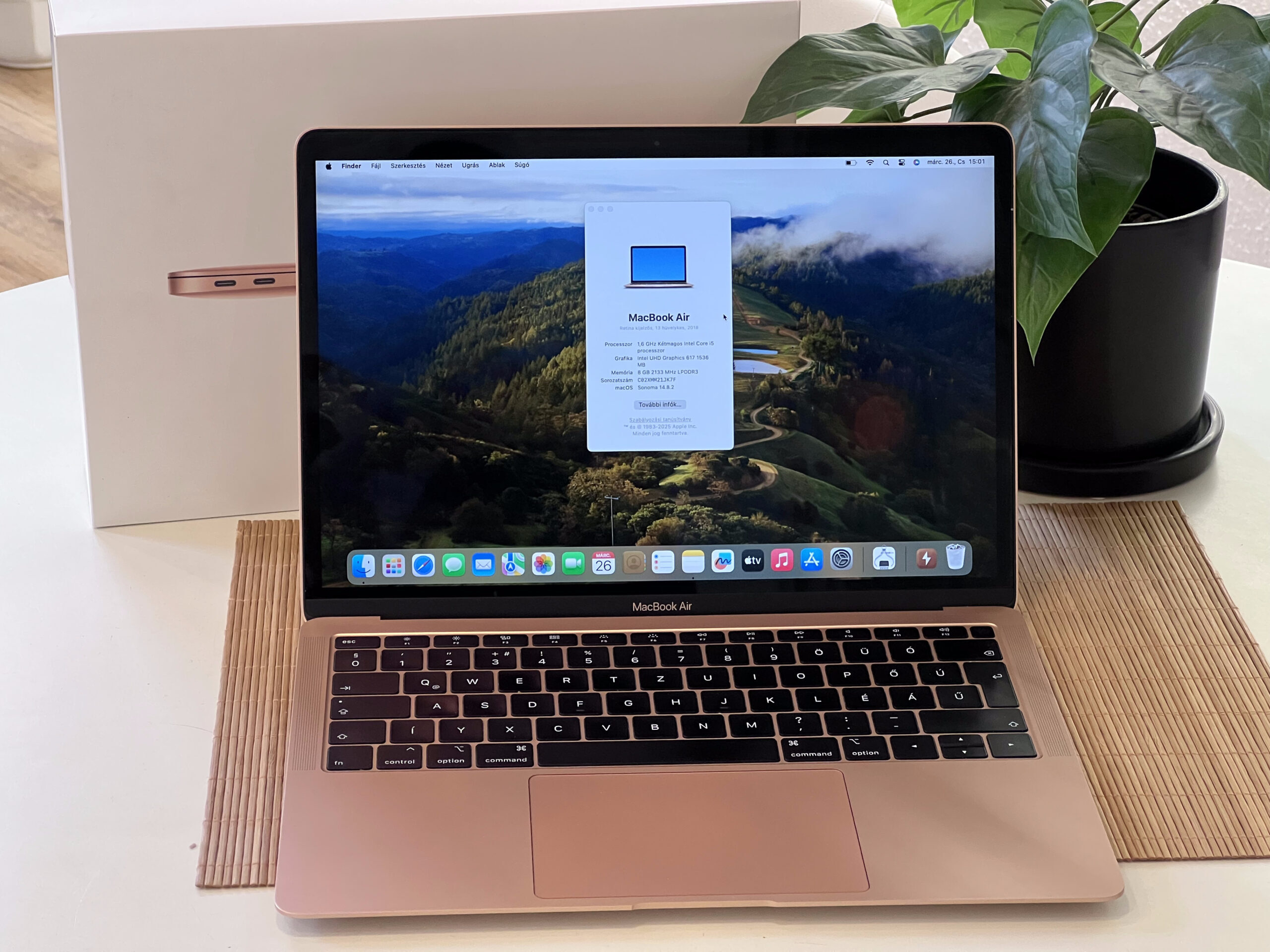 MacBook Air 2018 i5 13”128GB 8GB 2 ÉV Garanciával 90%