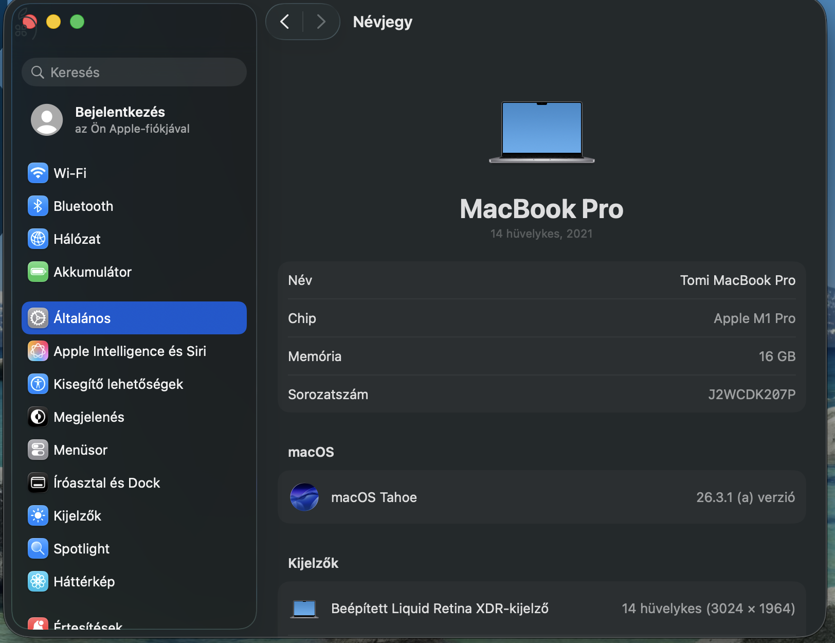 Apple MacBook Pro 14” (M1 Pro, 2021)
