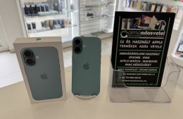 iPhone 16 256GB Független Megkímélt/1-3 hónap gar./Akku 96%/p4816