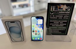iPhone 15 128GB Független Újszerű/1 hónap gar./Akku 82%/p4817