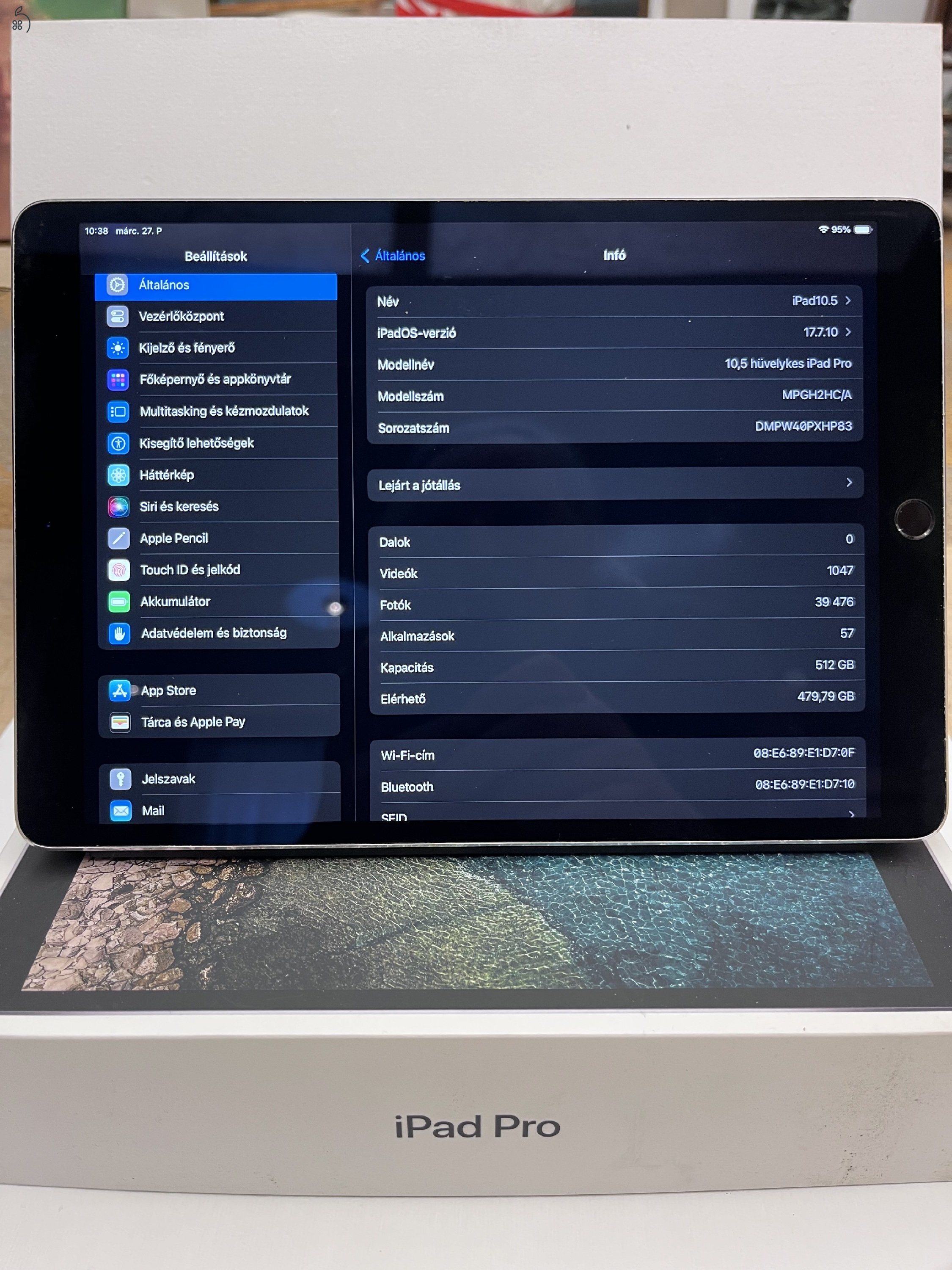 Apple iPad Pro 10.5 Space grey 512GB 100% akku