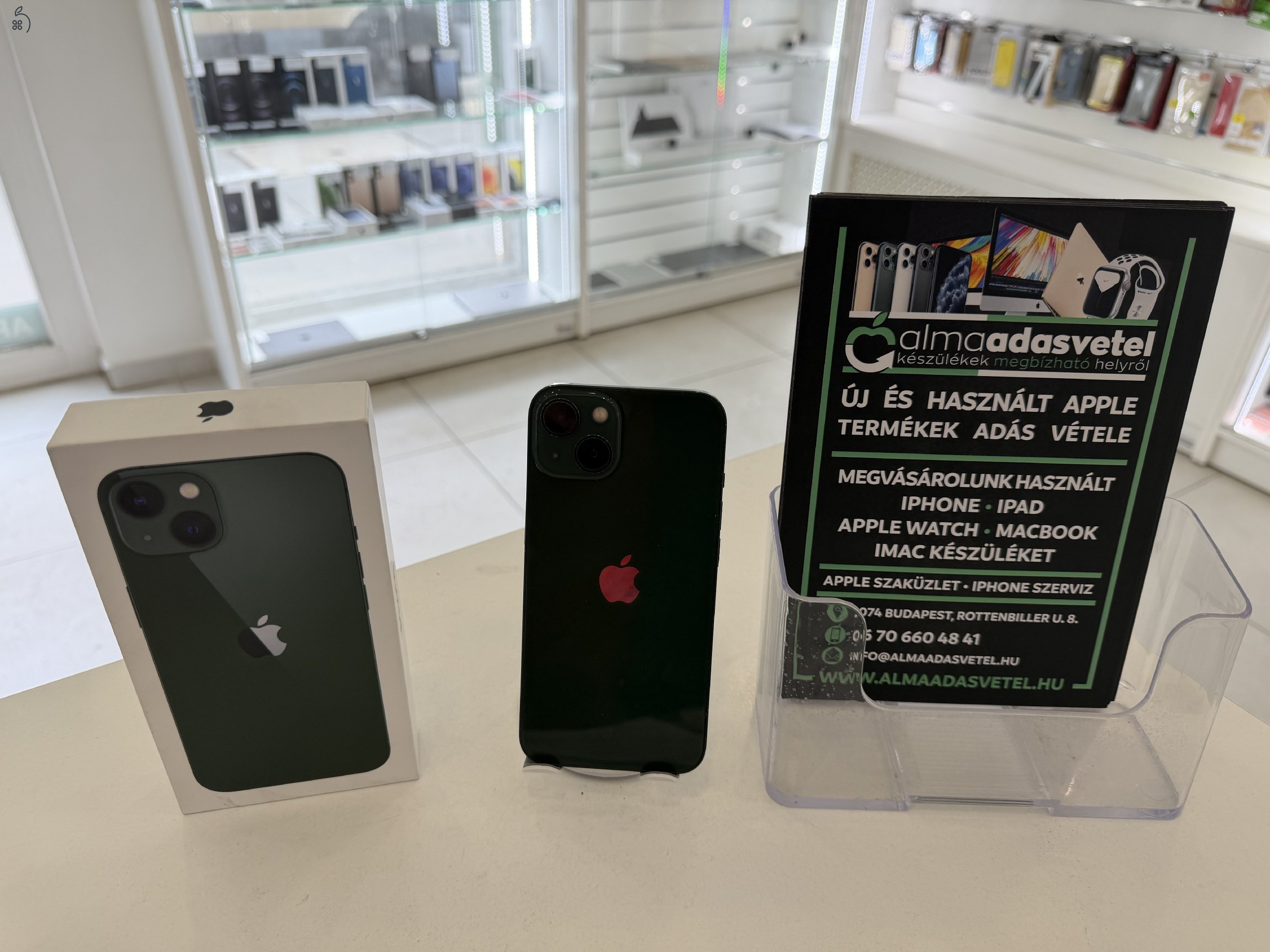 iPhone 13 128GB Független Használt/1 hónap gar./Akku 100%/b12