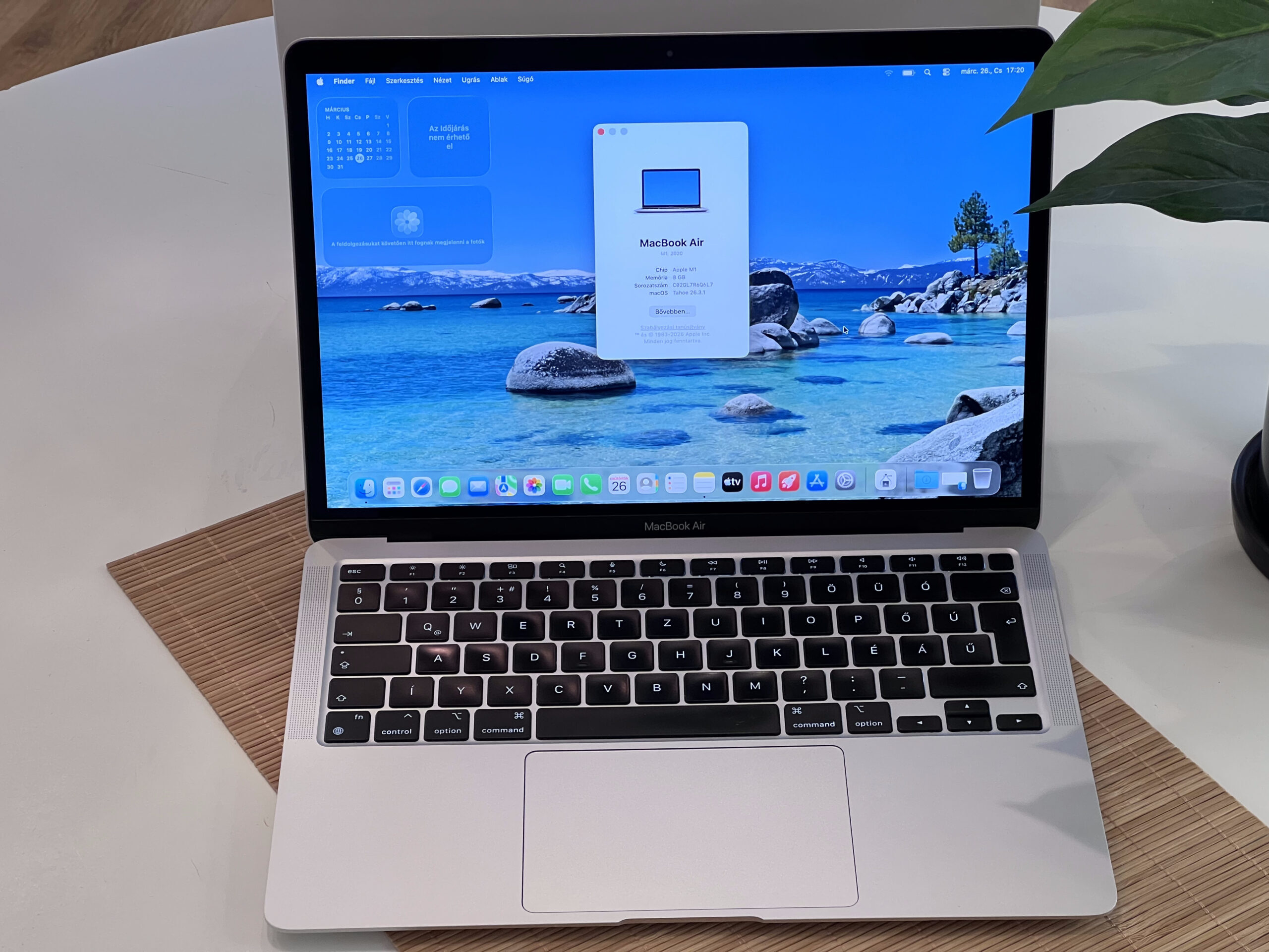 Hibátlan MacBook Air 2020 M1 13” 256GB 2 ÉV Garanciával