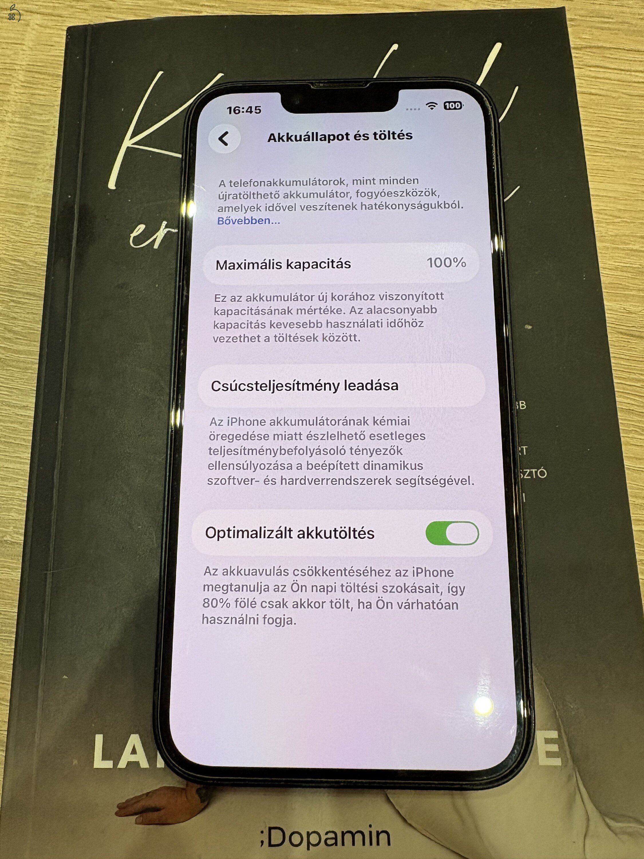 Eladó hibátlan állapotú Iphone 14 128 gb-os telefon 100 %-os akkumulátorral, magánszemélytől