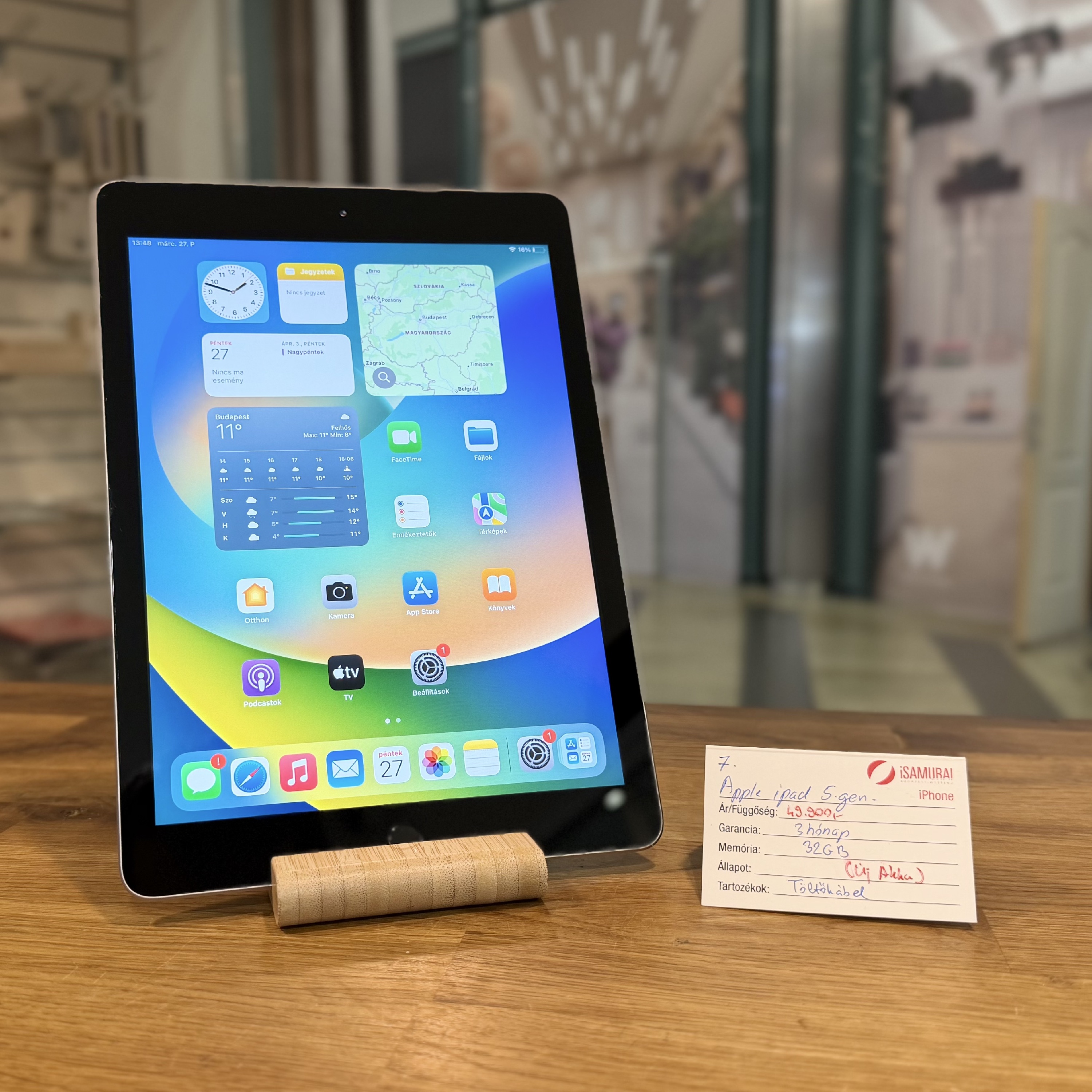 7. Apple iPad 5 - 32GB - Wifi - új akku