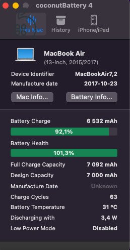 MacBook Air 2017 / 13 / i5 / 8GB / 128GB / macOS 15 Sequoia 