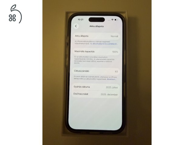 iPhone 16 | 128GB | Fehér | Karcmentes | 100% Akku