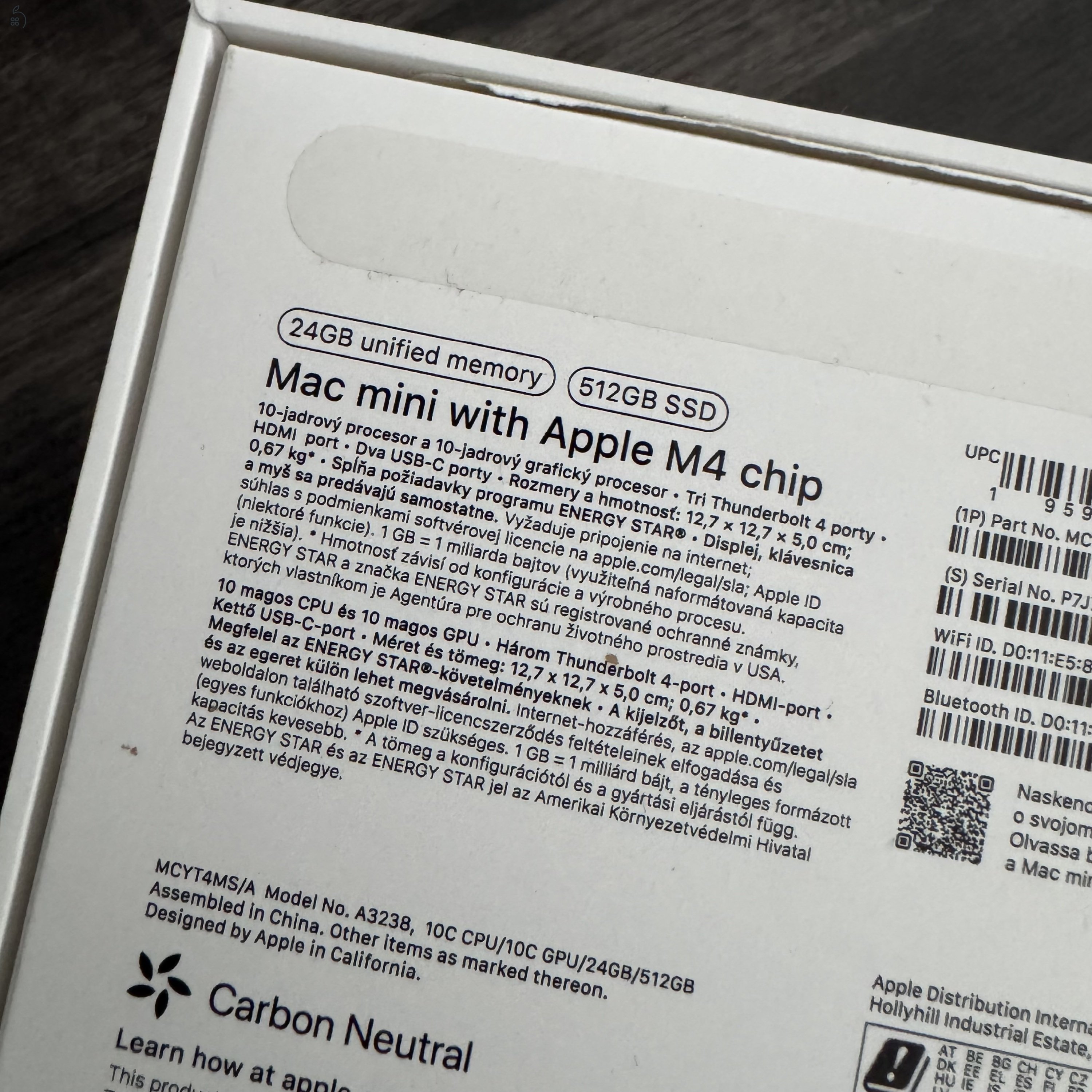 Mac mini M4 10/10c 24/512GB