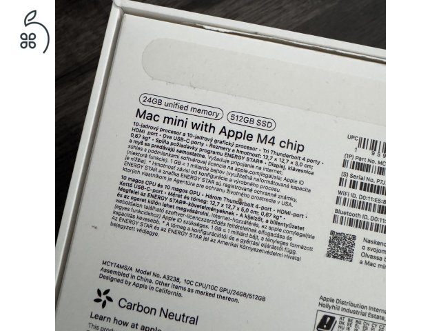 Mac mini M4 10/10c 24/512GB