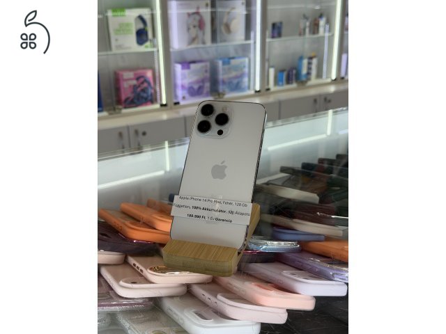 (Akció) Apple iPhone 14 Pro Max, 128Gb, Kártyafüggetlen, Gyári Állapotú, 100% Akksi, 1 Év Garancia