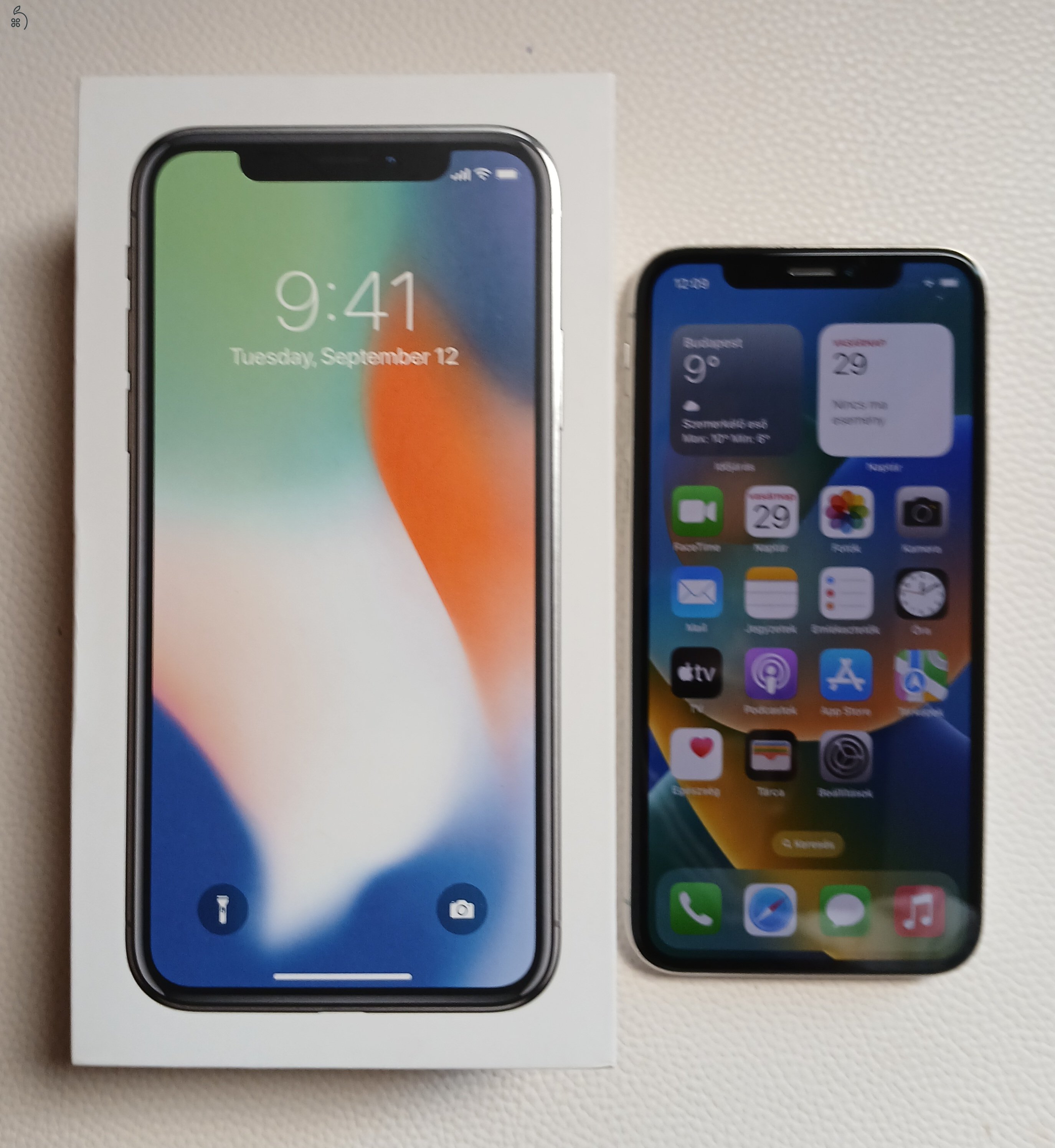 Eladó iPhone X 64GB új akkumulátorral (100%)