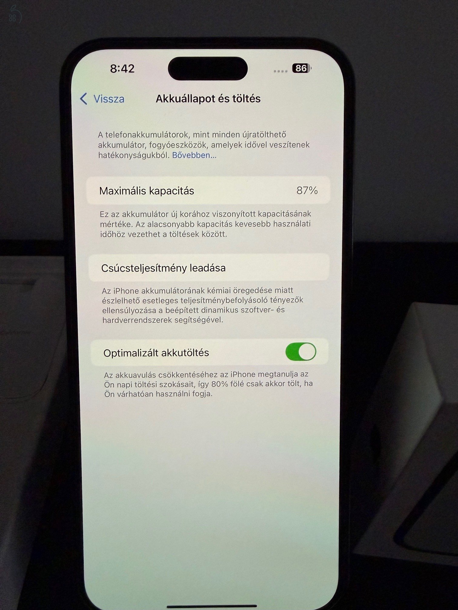 iPhone 14 Pro Max 256 Gb - Kártyafüggetlen - Tökéletes állapot