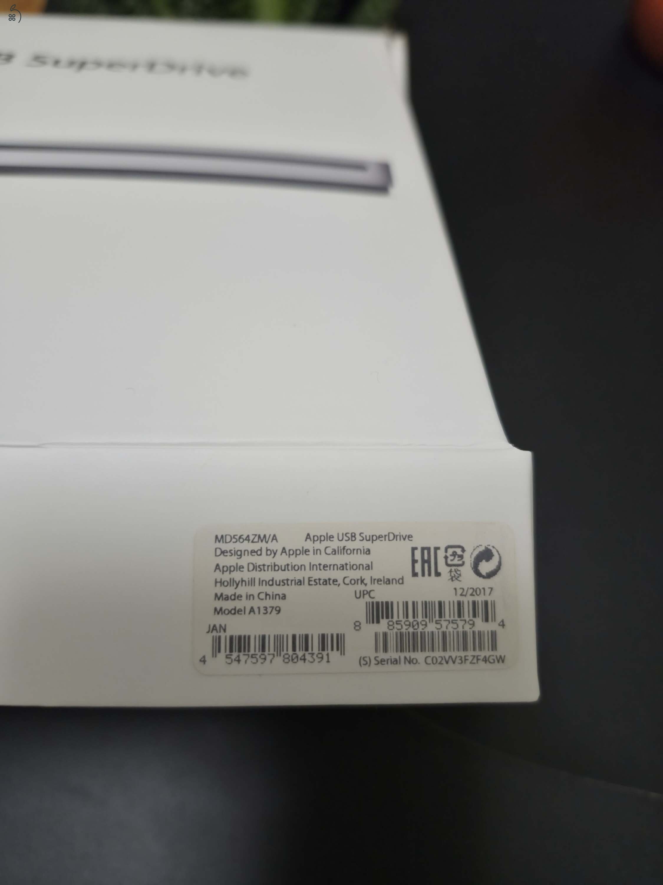 Apple USB SuperDrive eladó