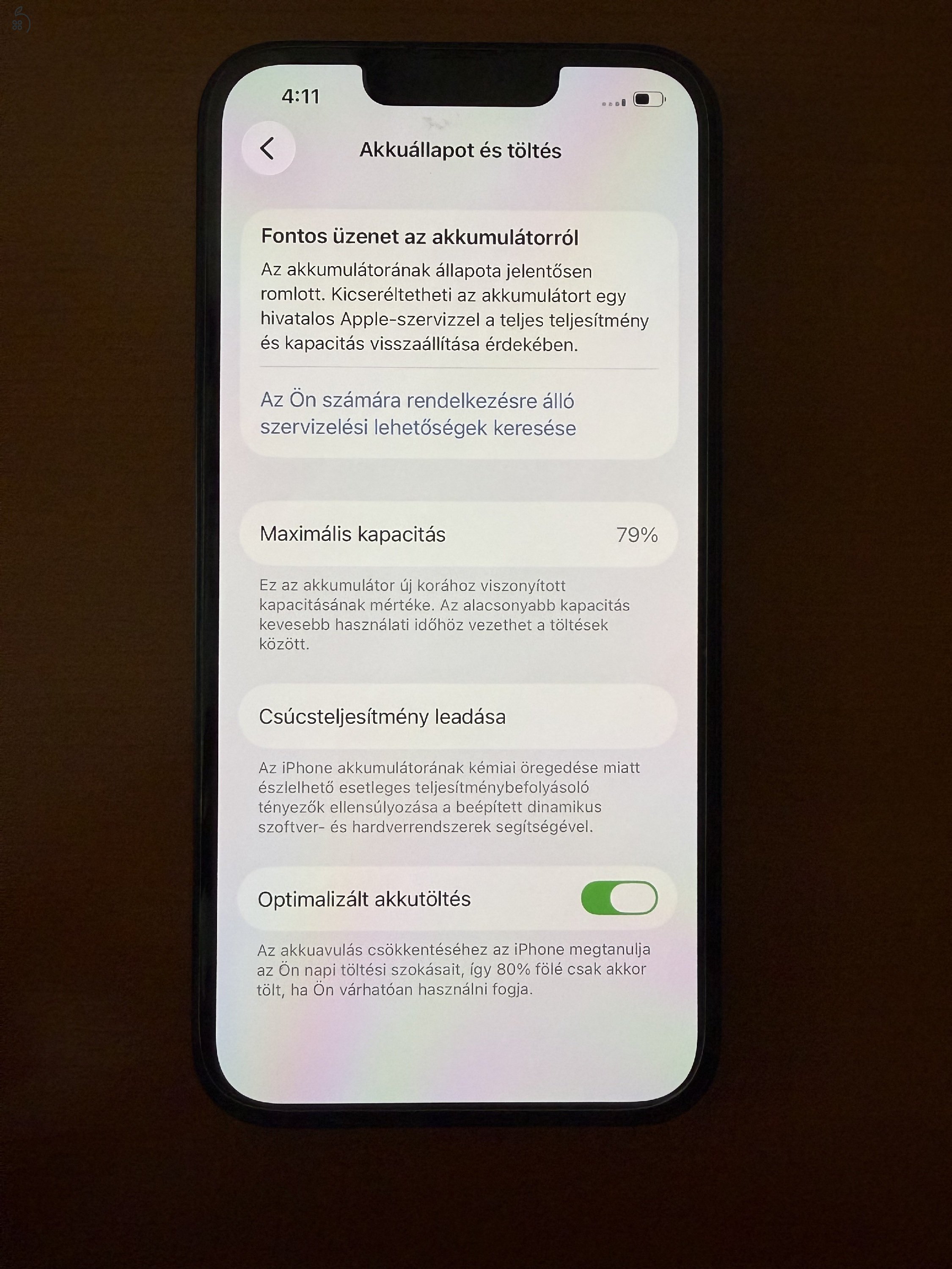 Eladó iPhone 13 Midnight 256GB