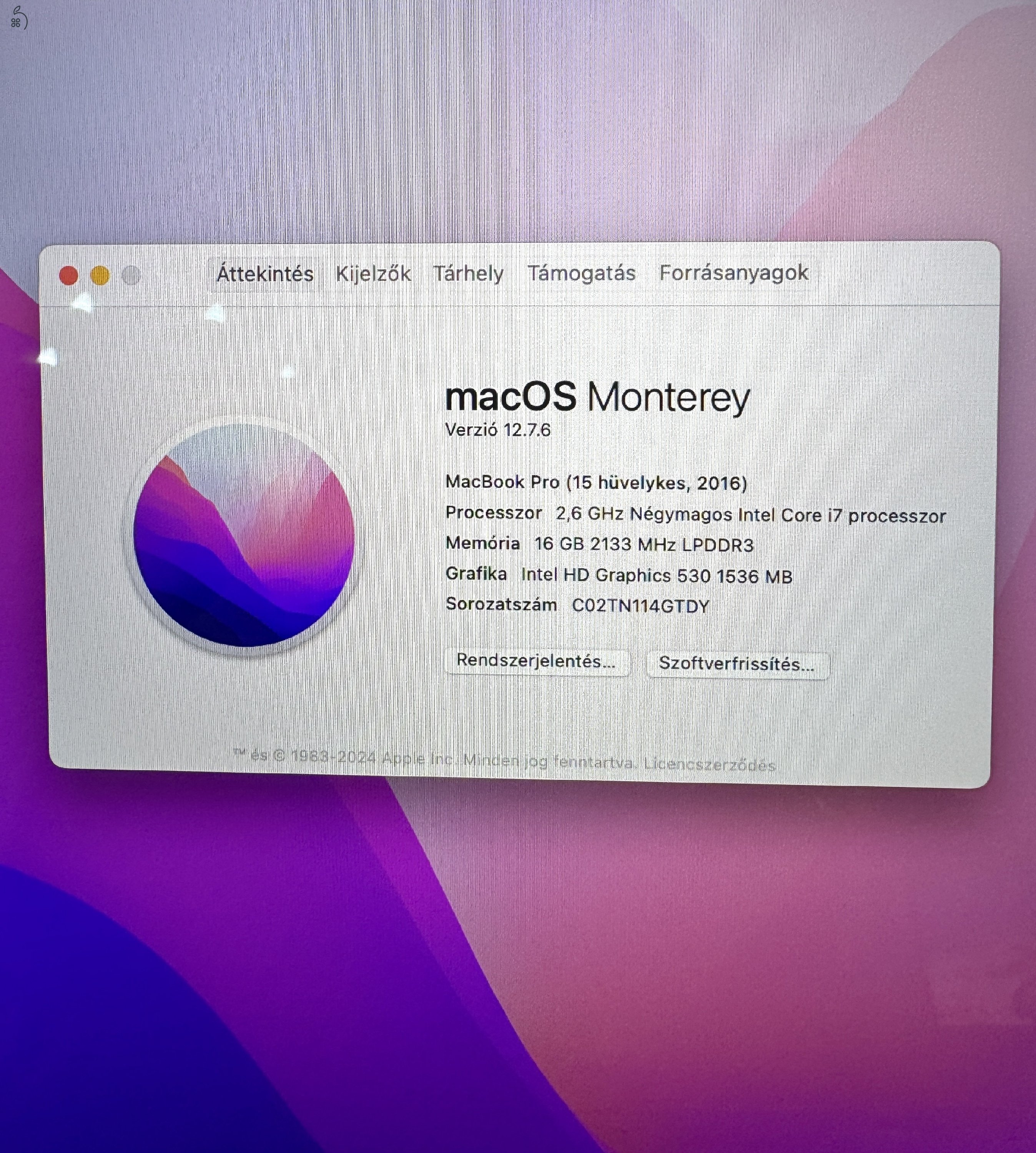 ???? Akciós MacBook Pro 15” (2016) eladó! ????