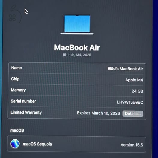 MacBook Air M4 15,6” Skyblue