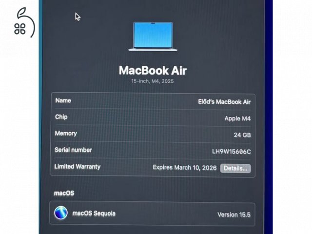 MacBook Air M4 15,6” Skyblue