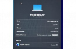 MacBook Air M4 15,6” Skyblue