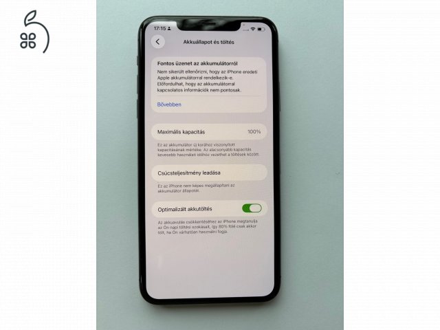 Iphone 11 Pro Max 256GB Space Gray 100% Akku Karcmentes!