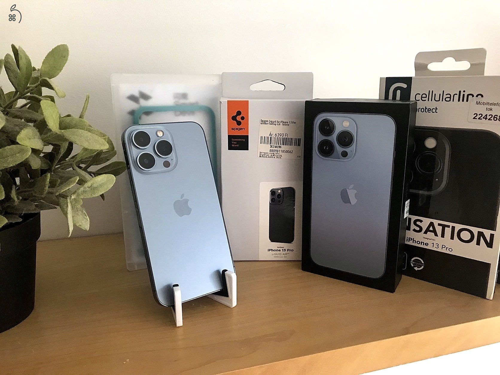 Karcmentes Iphone 13 Pro Sierra Blue 128gb + sok-sok tok, fólia, független