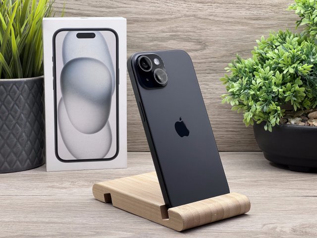 iPhone 15 Black 128GB 2 ÉV Garanciával 93%