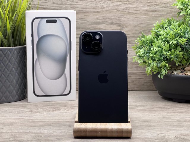 iPhone 15 Black 128GB 2 ÉV Garanciával 93%