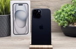 iPhone 15 Black 128GB 2 ÉV Garanciával 93%