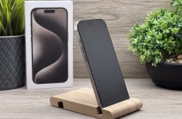 Hibátlan iPhone 15 Pro Natural Titanium 128GB 2 ÉV Garanciával 90%