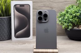 Hibátlan iPhone 15 Pro Natural Titanium 128GB 2 ÉV Garanciával 90%