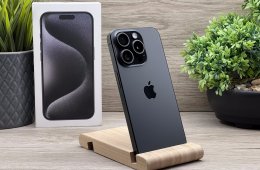 iPhone 15 Pro Black Titanium 256GB 2 ÉV Garanciával 100%