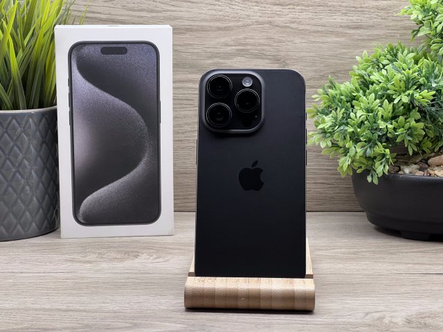 iPhone 15 Pro Black Titanium 256GB 2 ÉV Garanciával 100%