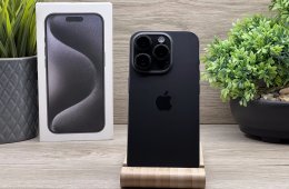 iPhone 15 Pro Black Titanium 256GB 2 ÉV Garanciával 100%