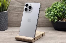 Hibátlan iPhone 15 Pro Max White Titanium 256GB 2 ÉV Garanciával 90%