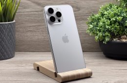 Hibátlan iPhone 15 Pro Max White Titanium 256GB 2 ÉV Garanciával 90%