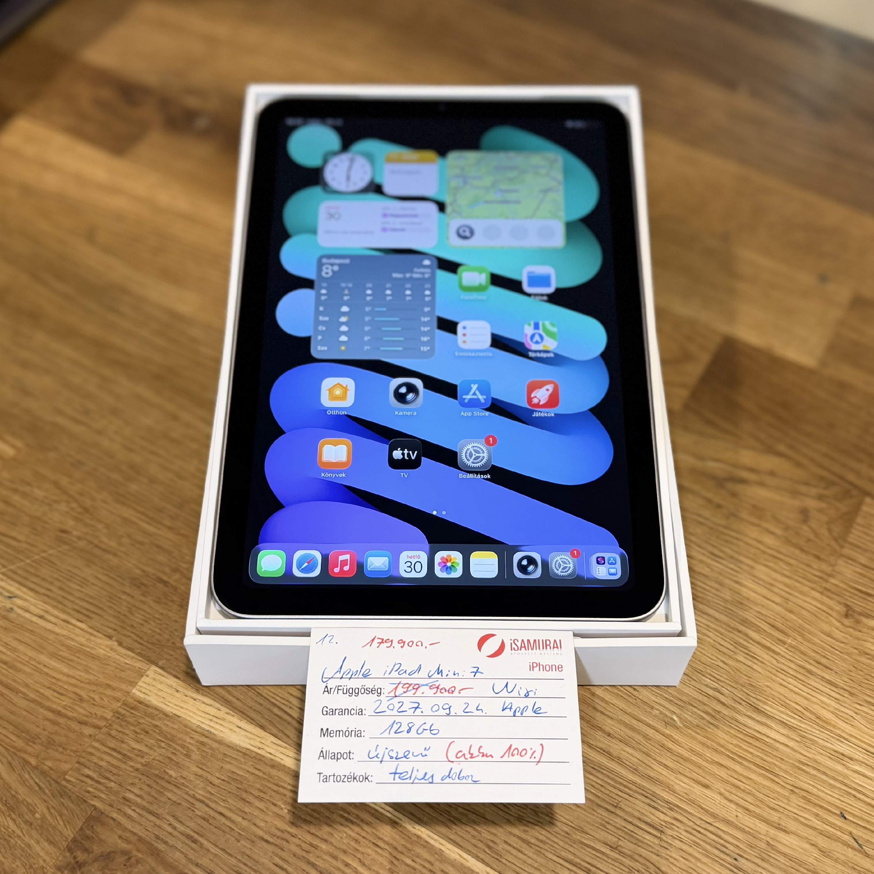12. Apple iPad Mini 7 – A17 Pro – 128 GB – Akku 100% – Apple Gar. 2027.09.