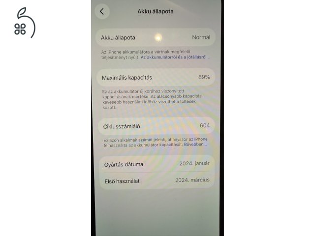 Újszerű I Phone 15 Pro 256 GB Fekete Eladó!