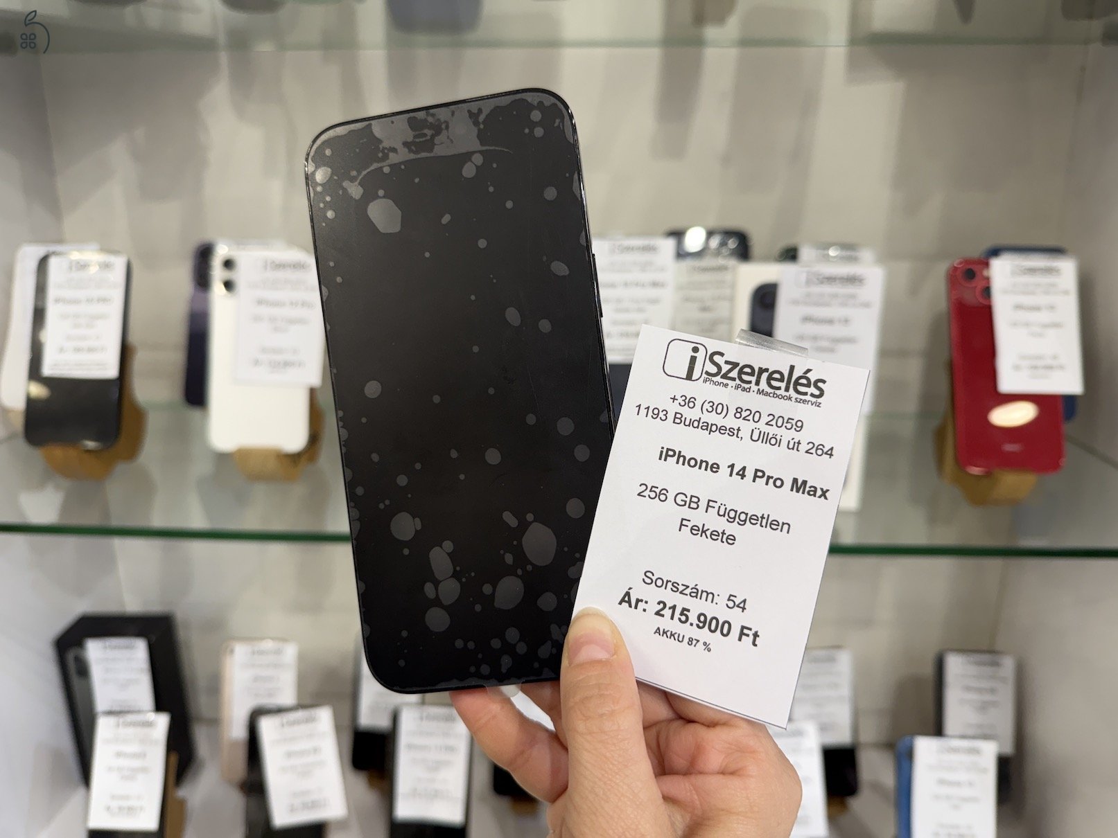 iPhone 14 Pro Max 256GB  független fekete akku 87% (54) iSzerelés.hu
