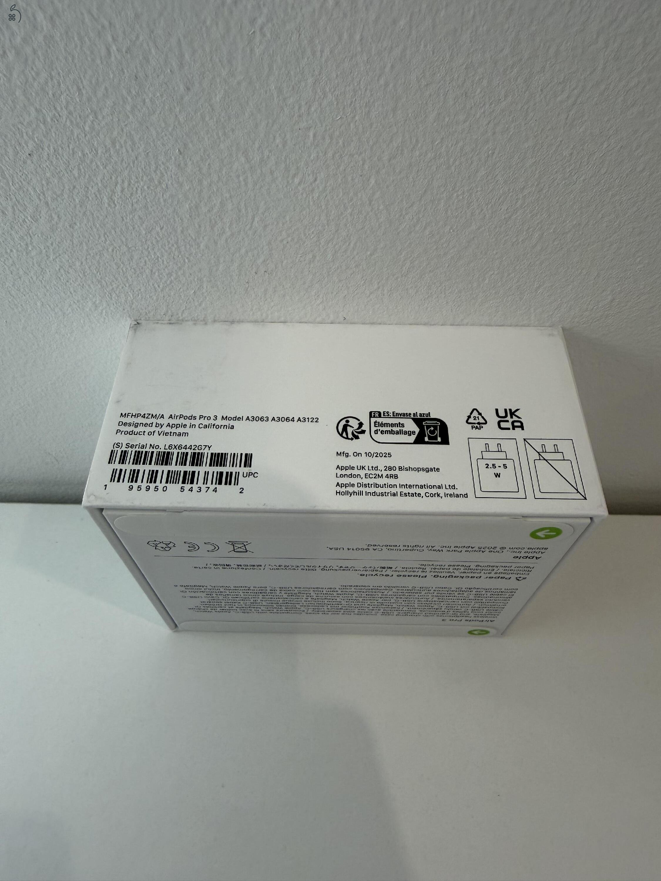 Apple AirPods Pro 3 USB-C Új Bontatlan / 1 év Apple gari